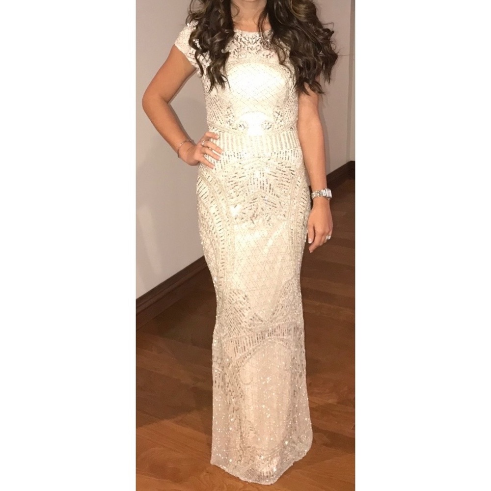 Cream Beaded gown